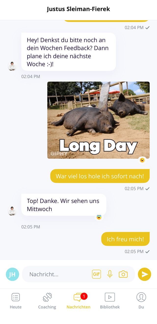 KIS App: Chat mit Justus